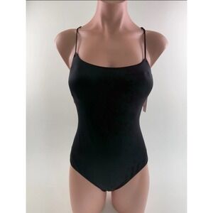 Victoria's Secret Swimsuit‎ Women's Small Black Removable Pads One Piece Strappy